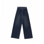 Retro Lai S&auml;&auml;rega Baggy Teksad Naistele Vabaaja Vintage Teksap&uuml;ksid Sirge Suure Suurusega P&uuml;ksid XS tumesinine v&auml;rv