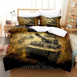 World Of Tanks Voodipesukomplekt &Uuml;he Twini T&auml;is Kuninganna Kuninga Suurusega Voodikomplekt T&auml;iskasvanud Poiste Magamistoa Tekikoti Komplektid 3D Prindiga Voodilina Komplekt AU Single(140x210cm)