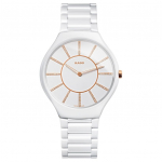 RADO True Series Kvartsliikumisega 30 meetrit veekindel Naiste k&auml;ekell &Scaron;veitsi kell 39mm Valge sihver Keraamiline korpus R27957702 39mm kvarts