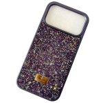 Kuldne Teemant Bling Mitmev&auml;rvilised Kivid Kaanega iPhone'ile 17 16 15 14 Plus+ 13 12 Pro Max 17e 16e Air Glitter Kaitsekate iPhone17 lilla