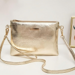 Elegantne Kuldne L&auml;ikiv &Otilde;lakott, Reguleeritav &Otilde;larihm T&otilde;mblukuga Kinnis, Moodsad Retro Vabaaja Crossbody Kotid kuld