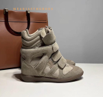 Uued Naiste Kiilkontsaga K&otilde;rge S&auml;&auml;rega Tossud Suede Velcro Rihm Vabaaja Mood Paksu Tallaga Mugavad Pahkluusaapad 35-42 38 gray