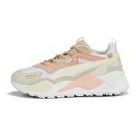 PUMA RS-X Efekt Prm V&otilde;rk Nahk Nahk Kangas Mugavus Sport Madal Elustiil Tossud Unisex Valge Roosa Kollane 390776-04 36