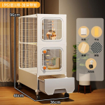 Suur oravapuuri mitmetasandiline puur lendoravadele ja t&scaron;int&scaron;illadele Turvaline lemmikloomamaja Ultra k&otilde;rge kr&uuml;pteeringuga lemmikloomavilla white