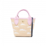 LONGCHAMP Le Panier Pliage Lehma Nahast K&auml;ekott, &Otilde;lakott, Crossbody Kott Mini Naiste Beež Roosa One Size roosa