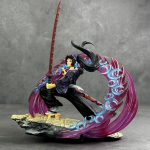 20cm Anime Demon Slayer Pitched battle Kokushibo Tsugikuni Yoriichi GK Tegevuskuju Mudel Pvc Kuju Nukkude Dekoratsioon M&auml;nguasi Kingitus gray