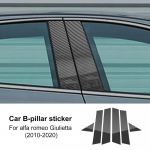 S&uuml;sinikkiust stiilis B-piilari kleebis Alfa Romeo Giulietta 940 2010-2020 jaoks L&auml;ikiv must Carbon Pattern must