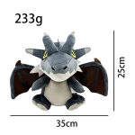 T&auml;idisega 35cm Monster Hunter Deformeeritud Fatalis Nukk Palus Padi - T&auml;iuslik Kingitus F&auml;nnide Koguks V&otilde;i Laste S&otilde;prade S&uuml;nnip&auml;evaks 35cm gray
