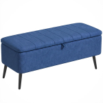 Panipaiguga pink-ottoman, polsterdatud jalatugi, 102x40x44 cm, Tume sinine 102 x 40 x 44 cm