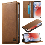 &Auml;riline nahast klapp&uuml;mbris Samsung Galaxy A57 A37 A27 A17 A16 A26 A36 A56 A15 A35 A55 A14 A34 A54 jaoks Kaardipesa RFID-rahakott Galaxy A36 pruun