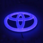 4D Helendav LED-tulede Eesmise iluv&otilde;re Embleem Sobib Toyota TOYOTA Autologo Pagasiruumi Logo Muutmiseks TC0 14cmX9.6cm sinine