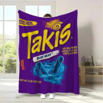 Takis Blue Heat Tortilla Chipsi teemaline tekk M&otilde;nus pehme fliisist visketekk elutuppa diivanile voodisse kodu ja igap&auml;evaseks vabaajaks 100x120cm valge