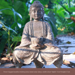 P&auml;ikese-Buddha kuju lambikaunistus v&auml;litingimustes, sisehoovi aed, uue Hiina Buddha Zeni elutoa kontori veranda kaunistus, res