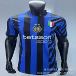 Inter Milan 2024-25 Treeningus&auml;rk Meeste Lautaro 10 F&auml;nniversioon Koduv&auml;ljakuv&auml;ljak Kolmas komplekt Bambuskiud Jalgpallis&auml;rk Small blue