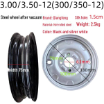 Neljarattaline elektritrikik&auml;rud, vaakumrehvid, terasrattad, alumiiniumrattad, esiratas ja tagaratas 3.00/3.50-12 white vacuum steel wheel