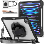 Kaitse&uuml;mbris iPad Pro 11 12.9 13 jaoks - Tugev l&ouml;&ouml;gikindel kate iPad Air 4 Air5 10.9 10. p&otilde;lvkond 11. p&otilde;lvkond Funda + &Otilde;larihmaga &uuml;mbris iPad Air11 2024 2025 must