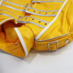 Queen Lead Vocals Freddie Mercury Cosplay Kost&uuml;&uuml;m Kollane Nahkjakk Unisex Halloweeni Karnevali R&otilde;ivastus S white