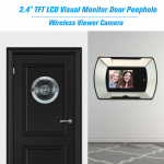 2,4-tolline TFT LCD visuaalne monitor, uksepiiluava juhtmevaba vaataja kaamera digitaalne elektriline piiluava uksekell
