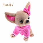 T-TOYS Mini Chihuahua koera pl&uuml;&uuml;sis m&auml;nguasi Pehme t&auml;idisega loomanuku s&uuml;nnip&auml;evakingitus roosa punane v&auml;rv