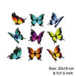 9 tk/partii liblika triikimiskleebised pestavad r&otilde;ivad dekoratiivsed m&auml;rgid soojus&uuml;lekandega isetehtud tarvikute plaastrid