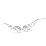 Les Tr&eacute;sors De Lily [N5384] - Bracelet Argent 'Les Ailes d'Ange' argent&eacute; (rhodi&eacute;) - 42x8 mm h&otilde;be