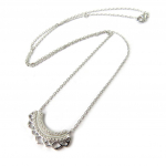Les Tr&eacute;sors De Lily [N7687] - Collier argent 'Sissi' blanc argent&eacute; (rhodi&eacute;) h&otilde;be
