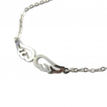 Les Tr&eacute;sors De Lily [P4347] - Bracelet Acier 'Les Ailes d'Ange' argent&eacute; - 18 cm 33x7 mm h&otilde;be