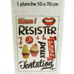 Les Tr&eacute;sors De Lily [L4985] &ndash; kleebiste leht  Resist Temptation  (50x70 cm) punane