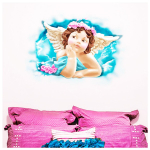 Les Tr&eacute;sors De Lily [Q2003] - Trompe l'oeil kleebis  Angel  sinine beež roosa - 50x70 cm sinine