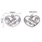 Komplektis 30 Charm Love rippuvad ripatsid, s&uuml;damekujuline dekoratiivjuuksed as described h&otilde;be