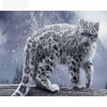 Teemantmaal Teemantmaal Abstract Mosaic Snow Leopard 20X30CM