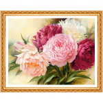 5D isetegemise teemantmaal  Peony Flowers  Tikand Ristpistes Rhinestone maal Kodukaunistus 20X30CM