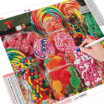 5D Teemantmaal Mosaic Candy Full Square Drill Kit Teemanttikandid 20X30CM