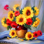 Diamond Art Flower Teemantmaali 5D uustulnukate ristpistes komplekt Daimond Painting t&auml;ispuur 20*20cm