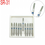 10tk/karp Dental Diamond Burs Hambapoleeriv siluv valgendav toode kiirele k&auml;siinstrumendile Medium SR-31