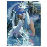 T&auml;is&uuml;mmargune/ruudukujuline 5D iseteemantmaaling Loomamaailma maastik Teemanttikandid Ristpistekomplektid Kodukaunistus K&auml;sitsi valmistatud kingitused Round 20x30cm