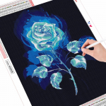 Teemantv&auml;rvimiskomplekt Lill 5D DIY Teemanttikandid Roos Pilt kividest t&auml;ismosaiigist kodukaunistus Full Round (20X30CM)