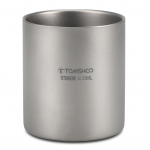 TOMSHOO 220/350/450/600 ml Kahe seinaga titaanist veetass kohvi-teekruus kodukontori v&auml;litingimustesse 600ml