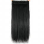 MERISIHAIR naiste pikad sirged juuksepikendused parukas 5 klambriga juuksepaelad s&uuml;nteetiline kiud looduslik must hall ombre v&auml;rv 1B