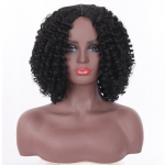 Afro Kinky lokkis parukad &otilde;lgade pikkusega naturaalsed mustad juuksed k&otilde;rge temperatuurikindlad s&uuml;nteetilised odavad parukad mustadele naistele.