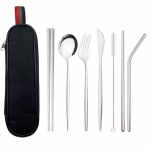 H&otilde;bedane s&ouml;&ouml;giriistade komplekt Reisis&ouml;&ouml;giriistade komplekt Korduvkasutatavad h&otilde;ben&otilde;ud &otilde;led lusikad Kahvlid S&ouml;&ouml;gipulgad K&ouml;&ouml;gitarvikud kotiga A h&otilde;be