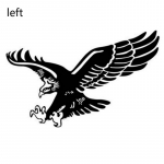 1 t&uuml;kk peegeldavat kotkakleebist, vin&uuml;&uuml;list autokleebis Auto ukse kapoti katte kleebis Auto stiil vasakul ja paremal M-left