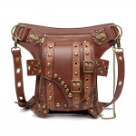 Johnature Steampunk Style v&ouml;&ouml;kott Vedurikett Naiste &otilde;lakottid Multifunktsionaalne Moto & Biker Messenger Bag pruun
