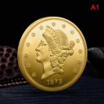 Ameerika 1875. aasta vabadussammas kullaga kaetud reljeefsed m&auml;lestusm&uuml;ndid kuld