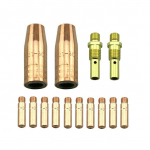 14 tk MIG keevitusmasina tarvikute komplekt 0,035'' kontaktotsikud gaasid d&uuml;&uuml;sid difuusorid vahetus 14PCS