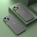 P&otilde;rutuskindel armor matt &uuml;mbris iPhone'ile 16 15 14 13 12 11 Pro Max XR XS X 7 8 Plus SE Mini luksuslik silikoonist p&otilde;rkeraua l&auml;bipaistev k&otilde;va arvuti kate iPhone 12 Mini roheline