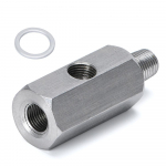 Roostevabast terasest 1/8'' BSPT &otilde;lir&otilde;huanduri tee-adapter 1/8 NPT m&otilde;&otilde;turiga T-osa autotarvikutele
