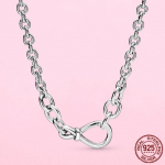 925 Sterling Silver Me Link kaelakee Mood Elegantne Naiste Peened Ehted Sobivad v&otilde;lu Ehete Valmistamine 50cm