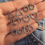 5 Paari komplekt Vintage Stud k&otilde;rvar&otilde;ngad naistele Boucle D'oreille Ehted Bohemia nikerdatud lilledega Opaalk&otilde;rvar&otilde;ngakomplekt Tilgad Brincos