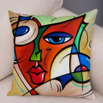 Abstraktne maalimine padja kate dekoratiivne stiil v&auml;rviline multikas t&uuml;druku padjap&uuml;&uuml;r diivan kodu 40x40cm
